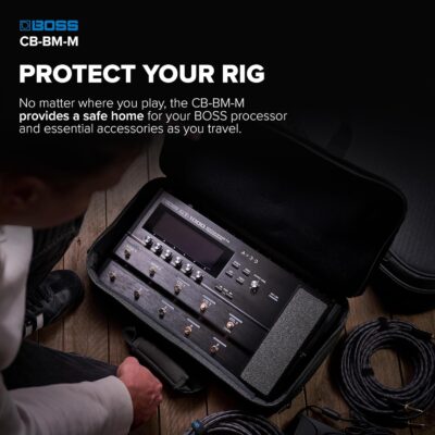 81Rv728nmL. AC SL1500 BOSS CB-BM-M | Multi-Effects Case | Compatible GT-1000, GX-100, ME-90, & ME-90B | Lightweight & Durable | Thick Internal Padding | Adjustable Shoulder Strap | Versatile Accessory Pockets
