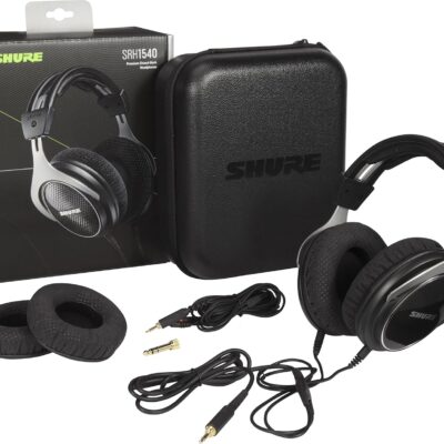 Shure SRH1540 Premium Closed-Back Headphones with 40mm Neodymium Drivers for Clear Highs and Extended Bass, Built for Professional Audio/Sound Engineers, Musicians and Audiophiles (SRH1540-BK)
