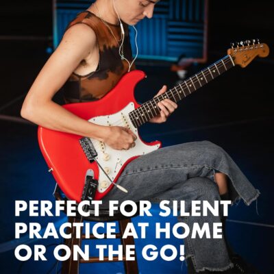 81SsbXEUG7L. AC SL1500 Fender Mustang Micro Plus Headphone Amplifier, Bluetooth Audio Streaming and 50 Amp and Effects Models, with 2-Year Warranty