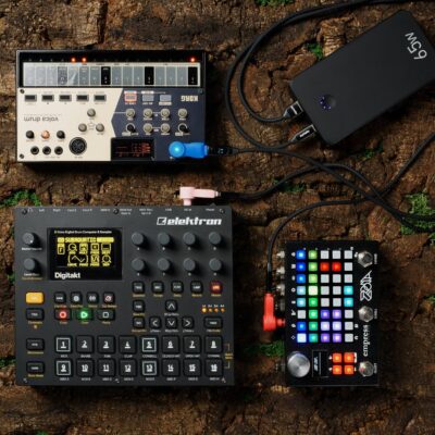 myVolts Step-Up USB-C to 15V DC Power Tip Compatible with Intellijel 4U Palette Case, 62HP Modular case