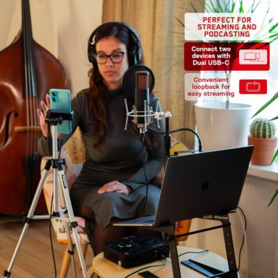 Antelope Audio Zen Quadro USB-C Podcast & Recording Interface — 4 Discrete Studio-Grade Mic Preamps, Pro Conversion & Clocking, Built-In Studio Effects — Bus-Powered — 14-In/10-Out