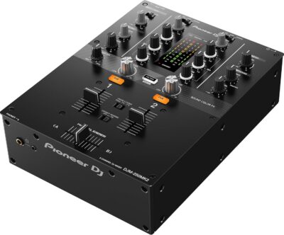 Pioneer DJM-250MK2 2-channel DJ Mixer with Pioneer PLX-500 White Direct Drive Turntables (Pair)