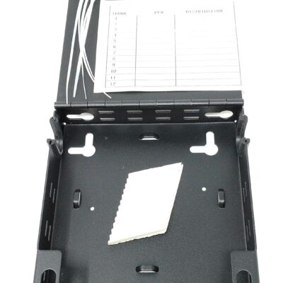 Ultra Spec Cables Wall Mount Fiber Enclosure with Splicing Module and Loaded 6 Port LC-UPC Singlemode Duplex LGX Panel