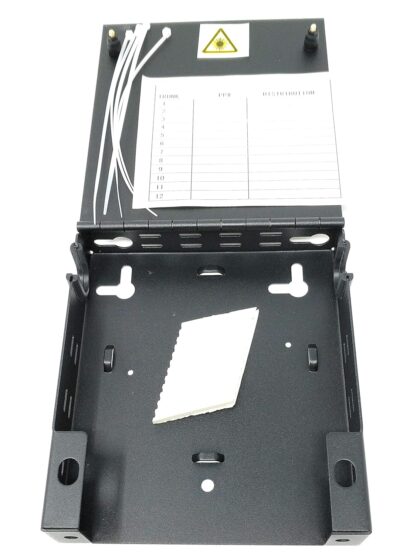 Ultra Spec Cables Wall Mount Fiber Enclosure with Splicing Module and Loaded 6 Port LC-UPC Singlemode Duplex LGX Panel