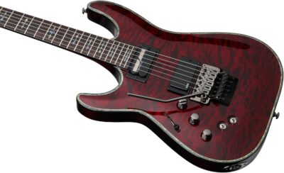 81UJAs6PlQL. AC SL1500 Schecter Hellraiser C-1 with Floyd Rose Sustainiac Left-Handed – Black Cherry