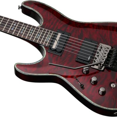 81UJAs6PlQL. AC SL1500 Schecter Hellraiser C-1 with Floyd Rose Sustainiac Left-Handed – Black Cherry