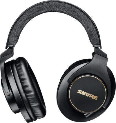 Shure SRH840A Professional Over-Ear Wired Studio Headphones – Critical Listening & Monitoring Headset with Tailored Frequency Response, Detailed Sound, Adjustable & Collapsible Design, Black