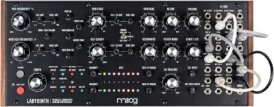 MOOG Labyrinth – Semi-Modular Parallel Generative Analog Synthesizer with Dual Sequencer, Dual Oscillators, VC Wavefolder, VC Filter, Patch Bay
