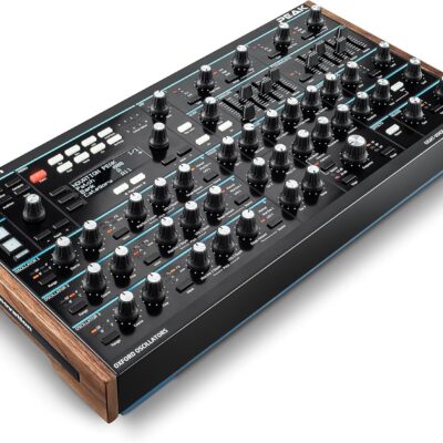 Novation Peak 8-Voice Desktop Polyphonic Synthesiser with 2 LFOs per voice, 16-slot modulation matrix, 3 analogue distortion points, and digital effects