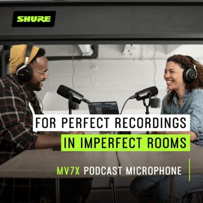 Shure MV7X XLR Dynamic Microphone – Voice-Isolating Cardioid Mic for Podcasting, Vocal Recording & Broadcasting, All-Metal, Black