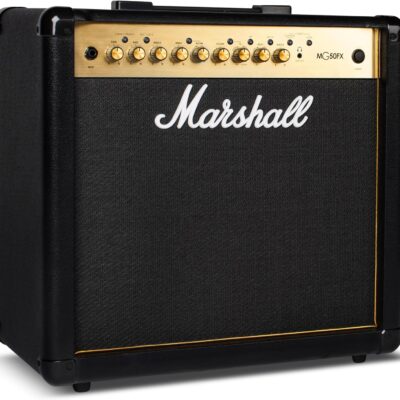81VpTa0ol L. AC SL1500 Marshall Amps M-MG50GFX-U 50W 1×12 combo in Gold with FX