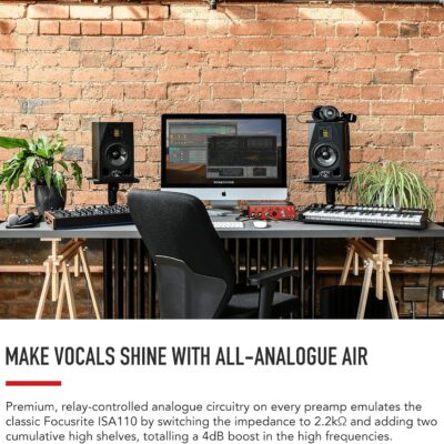 81WEmtpMy8L. AC SL1500 Focusrite Clarett+ 4Pre USB Studio-Grade Audio Interface for Music Makers — Four Low-Noise, Low-Distortion Mic Preamps providing True-To-Life Sound