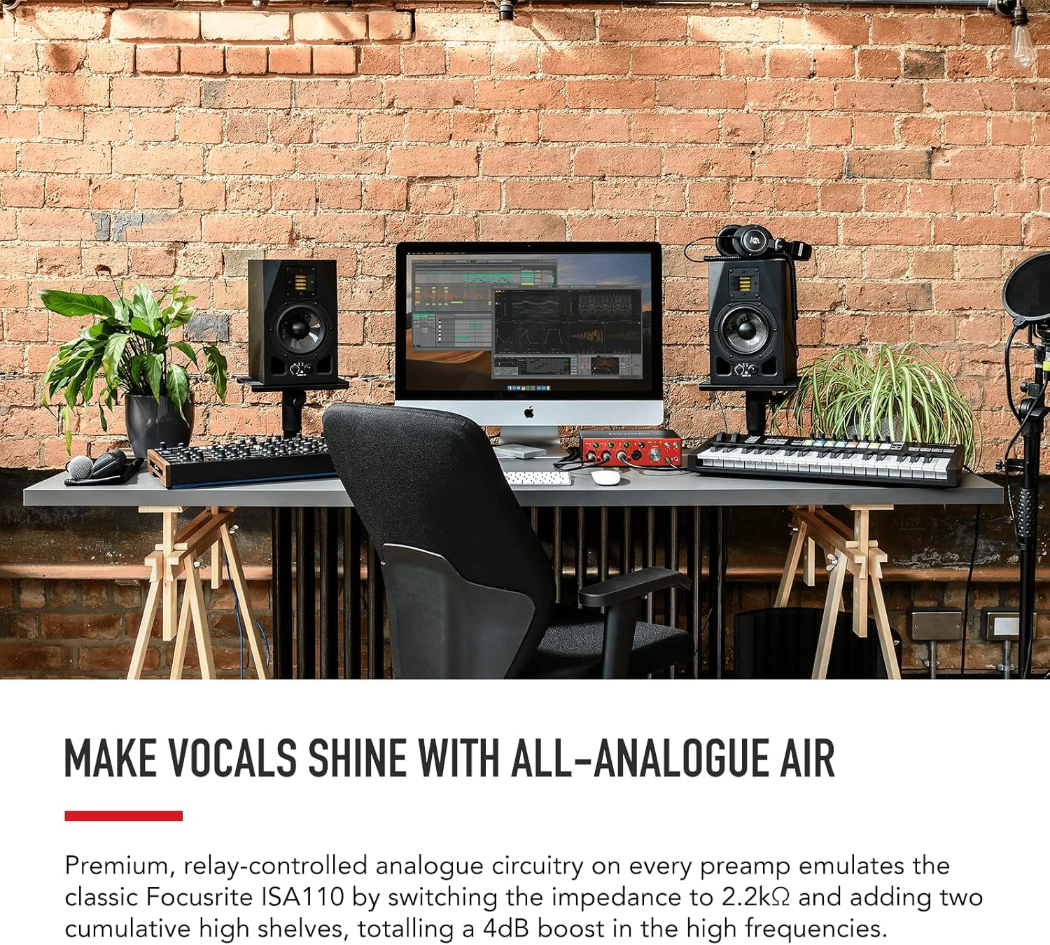 Focusrite Clarett+ 4Pre USB Studio-Grade Audio Interface for Music Makers — Four Low-Noise, Low-Distortion Mic Preamps providing True-To-Life Sound