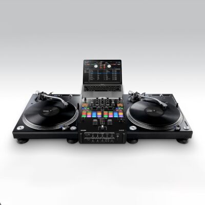 Pioneer DJ DJM-S7 2-channel Mixer for Serato DJ & RANE DJ Twelve MKII | 12-Inch Motorized Vinyl Like MIDI Turntable with USB MIDI & DVS Control for Traktor, Virtual DJ & Serato DJ (TWELVEMKII)