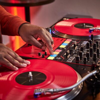 Pioneer DJ DJM-S5 2-channel Mixer for Serato DJ,Red/Black