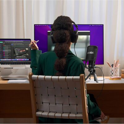 81XnVEsHq9L. AC SL1500 Rode NT-USB+ Versatile Studio-Quality USB Microphone with StreamEye Microphone Boom Arm and Polishing Cloth