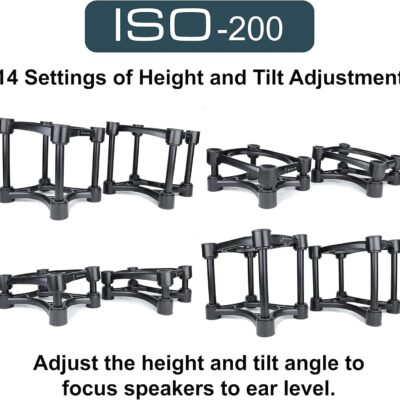 81XpYLXJ7tS. AC SL1500 IsoAcoustics Iso-Stand Series Speaker Isolation Stands with Height & Tilt Adjustment: Iso-200 (7.8 x 10) Pair