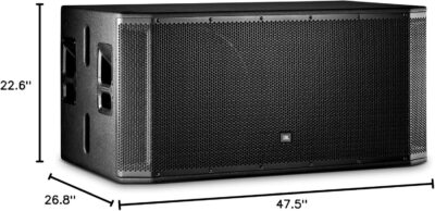 81Y3CzZYNcL. AC SL1500 JBL Professional SRX828SP Portable, Active, Amplified, Powered Dual 18 Inch Subwoofer System. 2000 Watt Peak Crown Amplifier. DJ, PA, Stage. Black