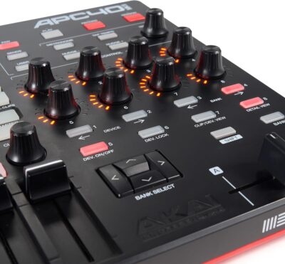 81Yq8lkioCL. AC SL1500 Akai Professional APC40 MKII – USB MIDI Controller for 1 to 1 Mapping with Ableton Live Lite with 5×8 Clip Launch Matrix, Knobs and Faders, Pro Software Suite Included