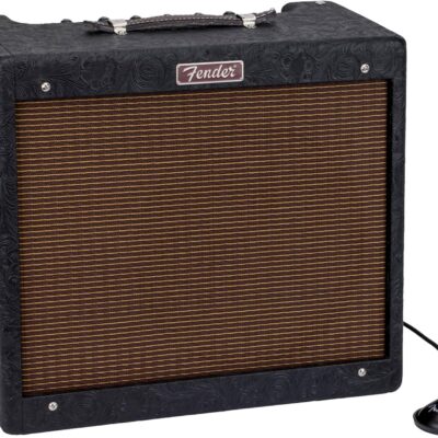Fender Blues Junior IV 30th Anniversary Amplifier Bundle with Amperstand Guitar Cradle, Tuner, Cable, and Austin Bazaar Exclusive 24-Pack Picks