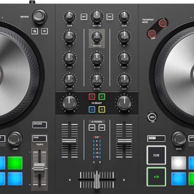 Native Instruments Traktor Kontrol S2 Mk3 DJ Controller and Pioneer DJ CUE1 On-Ear DJ Headphone