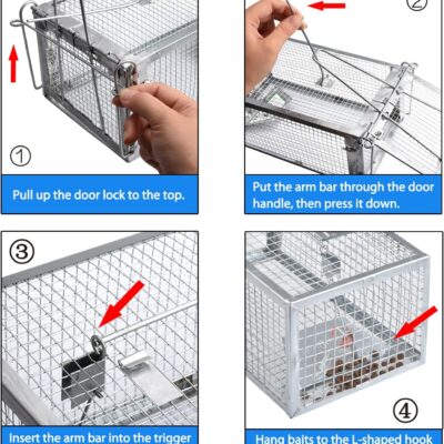 81bU3Hg06AL. AC SL1500 Gingbau Rat Chipmunk Trap Humane Live Mouse Vole Cage Trap