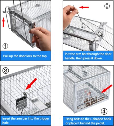 81bU3Hg06AL. AC SL1500 Gingbau Rat Chipmunk Trap Humane Live Mouse Vole Cage Trap
