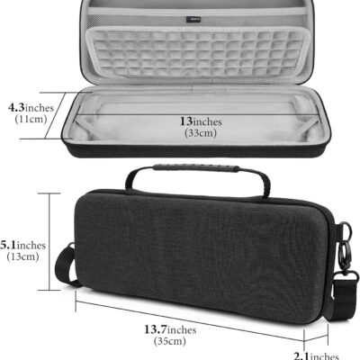 GEEKRIA Hard Shell Travel Case Compatible with Teenage Engineering OP-1 Field/OP-1/ OP-XY Portable Synthesizer, Audio Sampler Carrying Bag (Dark Gray)