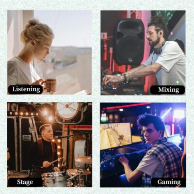 KZ ZAR in-Ear Monitor 7BA+1DD Hybrid Drivers Gaming Earbuds HiFi Bass Noise Isolation IEM, Clarity in All Frequency Stereo Comfort-fit in Ear Headphones for Audio Engineers, Musicians(No Mic)