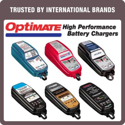 Tecmate Optimate 5 Start/Stop, TM-221-4A, 6-Step 12V 4A Battery Saving Charger-Tester-maintainer