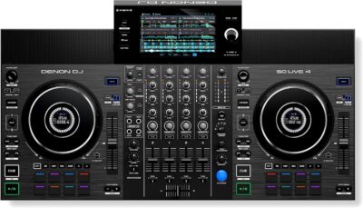 Denon DJ SC LIVE 4 Standalone DJ Controller with Stem Separation on 4-Decks, Wi-Fi Streaming, Build-in Speakers, Serato DJ and Virtual DJ Compatible