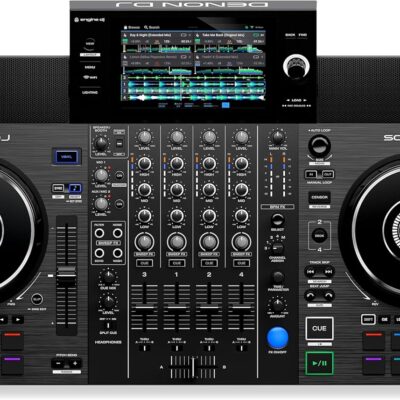 Denon DJ SC LIVE 4 Standalone DJ Controller with Stem Separation on 4-Decks, Wi-Fi Streaming, Build-in Speakers, Serato DJ and Virtual DJ Compatible