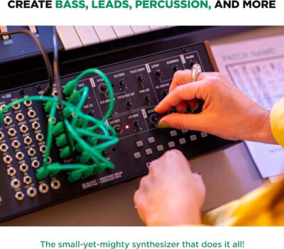 81c1d4bdcRL. AC SL1500 MOOG Mavis – Standalone Semi-Modular Analog Synthesizer Kit with Keyboard; Analog Oscillator, Filter, Envelope Generator; Wavefolder; and Dust Cover