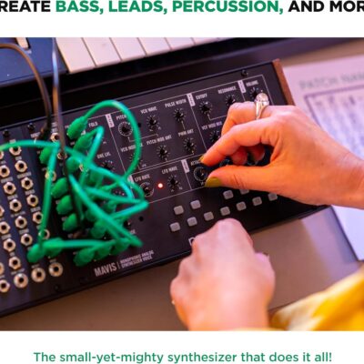 81c1d4bdcRL. AC SL1500 MOOG Mavis – Standalone Semi-Modular Analog Synthesizer Kit with Keyboard; Analog Oscillator, Filter, Envelope Generator; Wavefolder; and Dust Cover