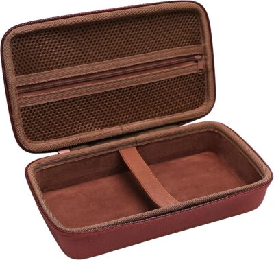 LTGEM Case Compatible with KORG Volca FM2 / Drum/Keys/Beats/Mix/Kick/Bass/Nubass/Modular/Sample 2 Digital Synthesizer, Office Travel Carrying Storage Bag – Brown(Case Only)