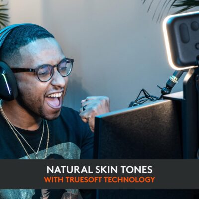 81cfbncW6L. AC SL1500 Logitech for Creators Litra Glow Premium LED Streaming Light with TrueSoft- Computer lighting for video conferencing, Zoom meetings, with adjustable mount and desktop app control for PC/Mac – Graphite