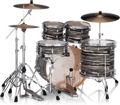 Pearl Decade Maple Artisan Limited Edition 5-pc. Shell Pack With All Maple Shells, Satin Lacquer Finish Black Satin Marble