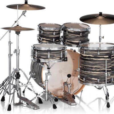 Pearl Decade Maple Artisan Limited Edition 5-pc. Shell Pack With All Maple Shells, Satin Lacquer Finish Black Satin Marble