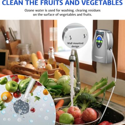 VTAR Ozone Machine, 500mg/h Multipurpose Ozone Machine Purify Air, Water, Fruits, Vegetables, Toothbrushes, Aquarium. Fruit Cleaner Device in Water