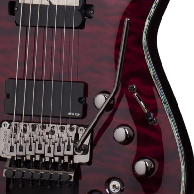 Schecter Hellraiser C-7 with Floyd Rose and Sustainiac – Black Cherry