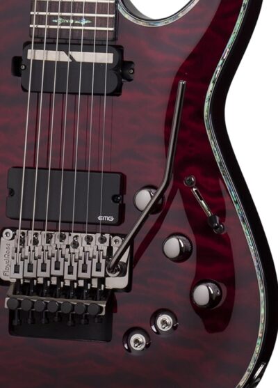 Schecter Hellraiser C-7 with Floyd Rose and Sustainiac – Black Cherry