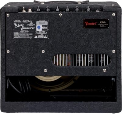 Fender Blues Junior IV 30th Anniversary Amplifier Bundle with Amperstand Guitar Cradle, Tuner, Cable, and Austin Bazaar Exclusive 24-Pack Picks