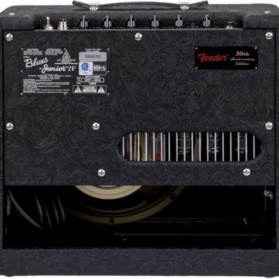 Fender Blues Junior IV 30th Anniversary Amplifier Bundle with Amperstand Guitar Cradle, Tuner, Cable, and Austin Bazaar Exclusive 24-Pack Picks