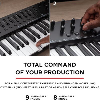 M-AUDIO Oxygen 49 (MKV) Key USB MIDI Keyboard Controller with Beat Pads, Smart Chord, Scale Modes, Arpeggiator and Native Instruments Sound Package (NKS Integration)