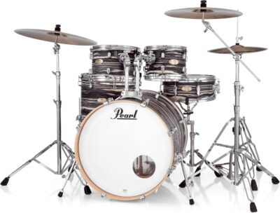 Pearl Decade Maple Artisan Limited Edition 5-pc. Shell Pack With All Maple Shells, Satin Lacquer Finish Black Satin Marble