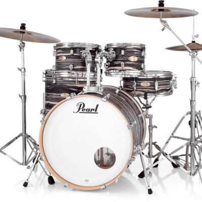 Pearl Decade Maple Artisan Limited Edition 5-pc. Shell Pack With All Maple Shells, Satin Lacquer Finish Black Satin Marble