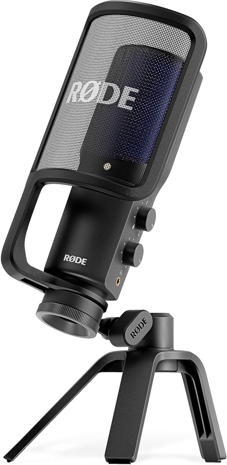 Rode NT-USB+ Versatile Studio-Quality USB Microphone with StreamEye Microphone Boom Arm and Polishing Cloth