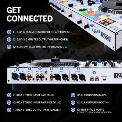 RANE ONE MKII Motorized Serato DJ Pro Controller with 2 Decks, Internal FX, Deep Stems Control for Scratch DJs, Clubs and Events
