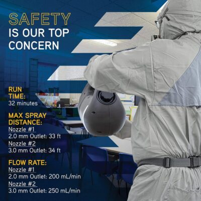 81hHZ51OmL. AC SL1500 XPOWER F-16B ULV Cold Fogger, Mist Blower, and Sprayer for Cleaning, Disinfecting, Pest Control, Odor Elimination, and Mold Removal, 25+ Ft. Spray Distance, 1.6 L Tank Capacity, Rechargeable Battery