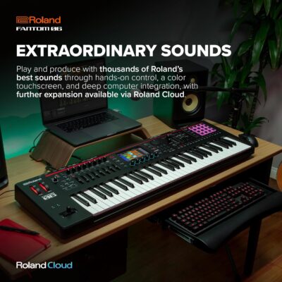 81iA7A7JQL. AC SL1500 Roland FANTOM-06 | 61-Note Synthesizer Keyboard | Thousands of Electronic & Acoustic Sounds | ZEN-Core & SuperNATURAL Technologies | Lightweight & Durable | Deep Onboard Sampling | DAW Integration